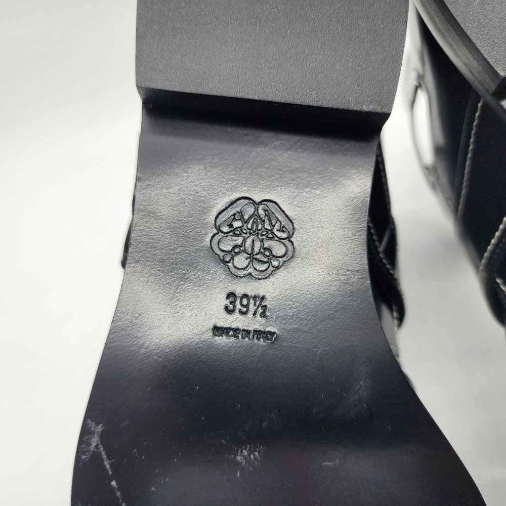 Alexander McQueen Cage Buckle Flat Ankle Boots 39.5 - Picture 3 of 9